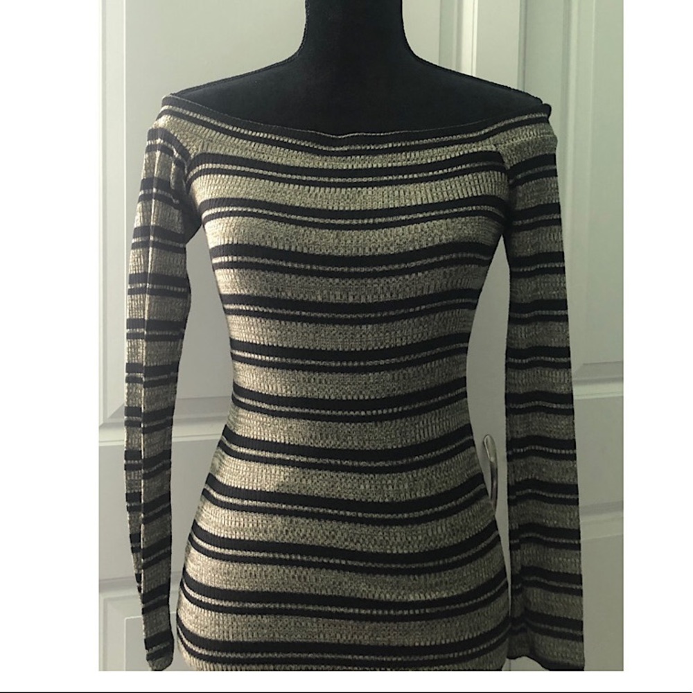 Windsor Mini Stripe Dress Off Shoulder